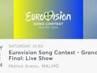 2 Tickets Eurovision Song Contest Final Malmö