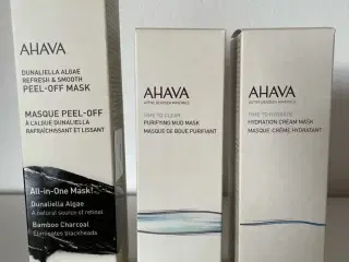 Nye AHAVA Mask, Peel-off, Mud og Cream mask.