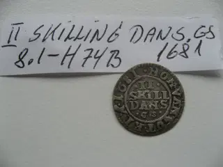 Flot II Skilling 1681. Chr.D.V