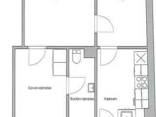 Sct. Mogens Gade, 53 m2, 3 værelser, 3.975 kr., Viborg