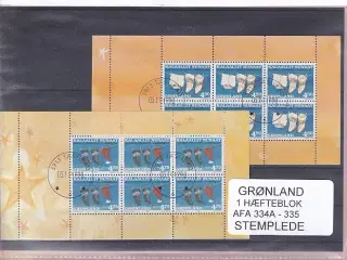 Grønland - Hæfteblokke AFA 334 A- 335 - Stemplet
