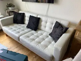 Hvid skindsofa 