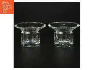 To glas fyrfadsstager fra Rosendahl (str. Ø 11 cm)