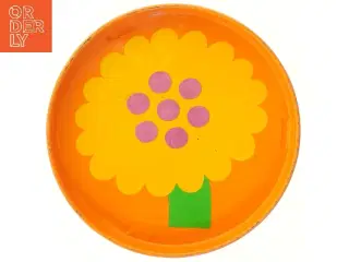 Vintage metal bakke med blomstermotiv fra Laurids Lonborg (str. Ø 30 cm)