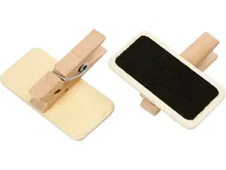 Tavle med klemme, str. 4x2 cm, 12stk./ 1 pk.