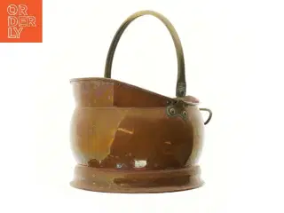 Kobberspand med hank (str. Ø 28 cm)