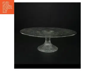 Glaskagefad med præget mønster (str. Diameter 32 cm, h 13 cm)