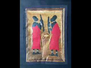 Collage med 2 kvinder (mixed media) sælges