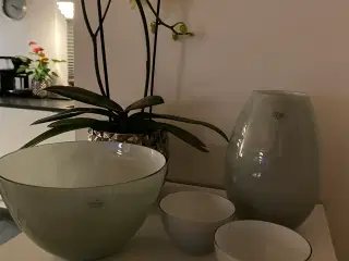Holmegaards vase og skåle