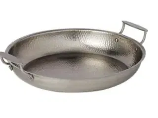 Serveringsfad m/håndtag 380 mm Hammeret stål (Udstillingsmodel)