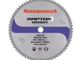 Rotabroach RAPTOR HM klinge 355x25,4 Z66