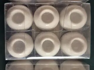 Sæt med 18 Hvide Julelysholdere/Manchetter i Plast