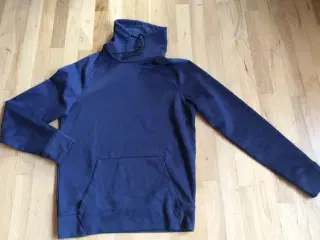 Blåmeleret hoodie