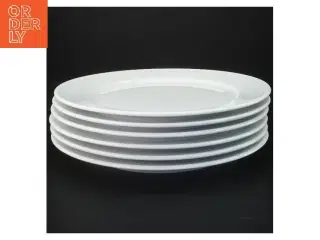 Pillivuyt hvide porcelænstallerkener (6 stk Ø 25,5 cm)