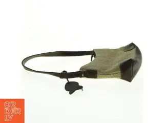 Skuldertaske i stof og læder fra Liz Claiborne (str. 24 x 14 cm)