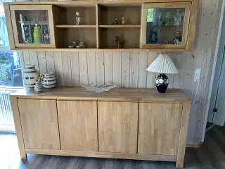 Skænk og vitrine egetræ fra Skovby