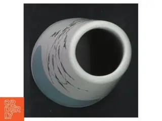 Keramikvase med grafisk mønster (str. 13,5 cm)
