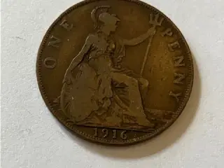 One Penny 1916 England