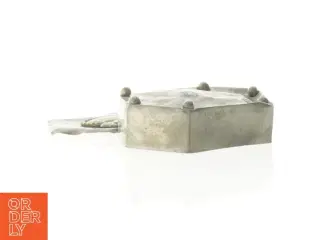 Antik Tin æske med Skildpadde skjold (str. 9 x 6 x 2 cm)