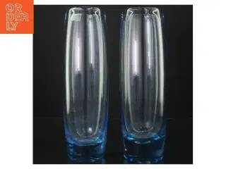 2 stk. Holmegaard Rondo vase – 28 cm – Per Lütken (str. Ø 7 cm længde 28 cm)