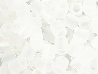 Rørperler, str. 5x5 mm, hulstr. 2,5 mm, medium, klar transparent (32264), 1100stk./ 1 pk.