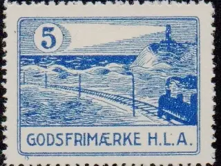 H. L. A.  (Hjørring-Løkken-Aabybro) - Godsfrimærke - 5 Øre - Ustemplet