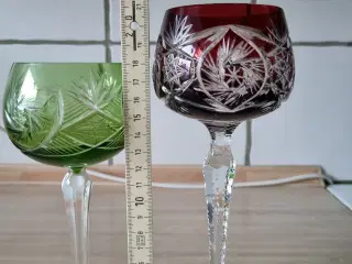 2 stk. Bøhmiske glas/rømerglas