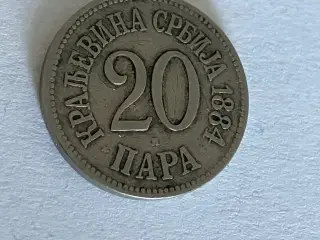20 Para Serbia 1884