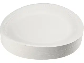 Paptallerken, diam. 23 cm, 100stk./ 1 pk.