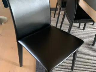 6 stk. Skovby SM 63 spisebordstole med sort læder