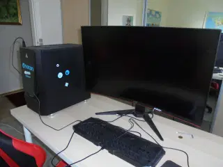 2 stk. gamer computere med skærm og tastatur