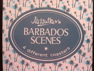 Jill Walkers design - 4 coasters - Barbados scenes