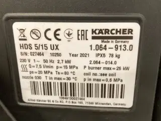 Kärcher HDS  5/15 UX Hedvandsrenser