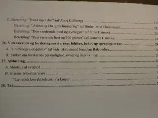 de kloge dyr - om følelser, tanker adfærd og behov