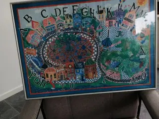 Bogstav jagt plakat i ramme
