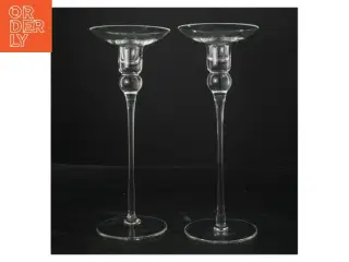 Glas lysestager (str. 25 cm)