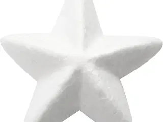 Hvide Styropor Stjerner 11 cm - 25 stk. Pakke