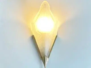 Væglampe, IKEA, metal m matteret glas