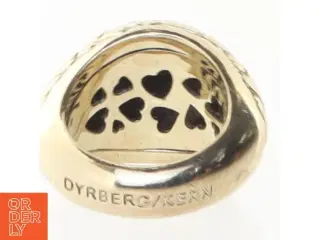 Guldfarvet ring med hjerte mønster fra Dyrberg Kern (str. 54 mm)