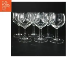 Sæt af 6 glasset vinglas (str. 14x7 cm)