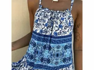 BOHO Blomstret kjole.M.stropper/størrelse :Medium