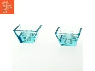 Lysestager af glas (str. 7x7 cm)
