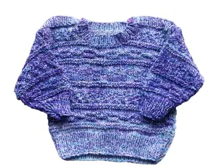 håndlavede lilla baby sweater, str. 56