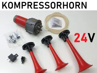 NY! 24V 3-Tonet Kompressorhorn 117dB