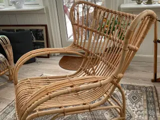 Lænestol i rattanflet