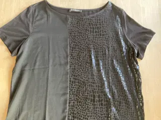 Sort Kortærmet bluse str 42