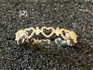* Sterlingsølv; Sødeste fingerring - med masser af