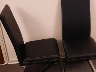 4 stk læder spisebord stole 