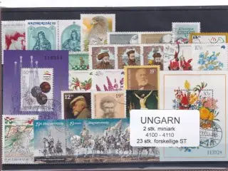 Ungarn - 2 Miniark 4100 - 4110 + 23 stk. Stemplet