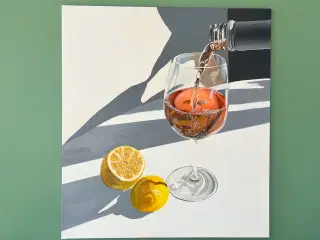 Maleri vinglas,  akryl